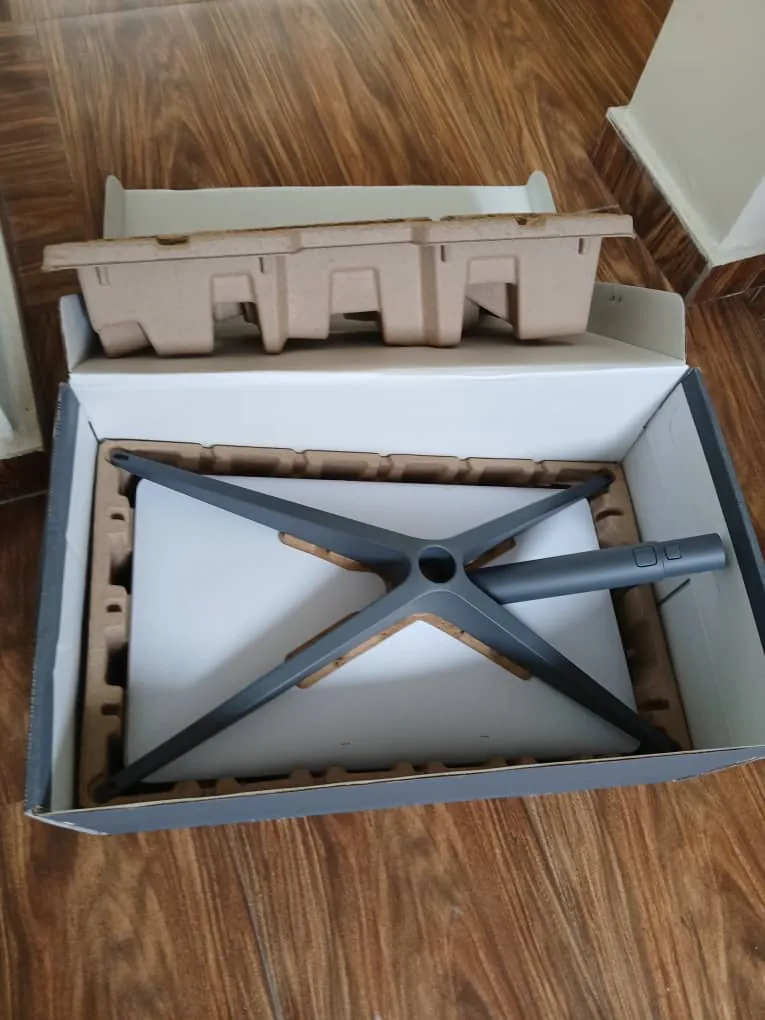 Starlink kit unboxed before installation